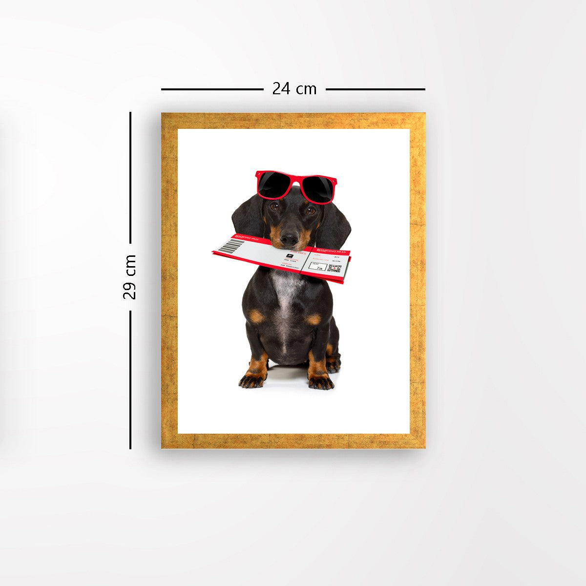 Quadro Decorativo MDF Emoldurado - Arte Multicolor 24x29cm com Moldura de Madeira 2cm