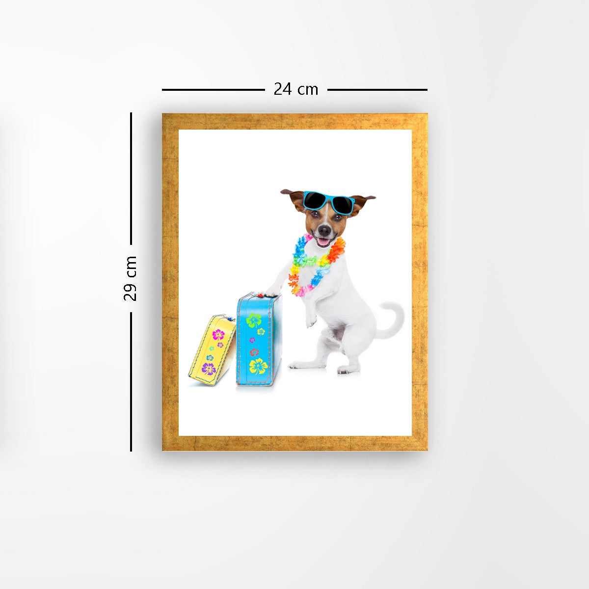 Quadro Decorativo MDF Emoldurado - Arte Multicolor 24x29cm com Moldura de Madeira 2cm