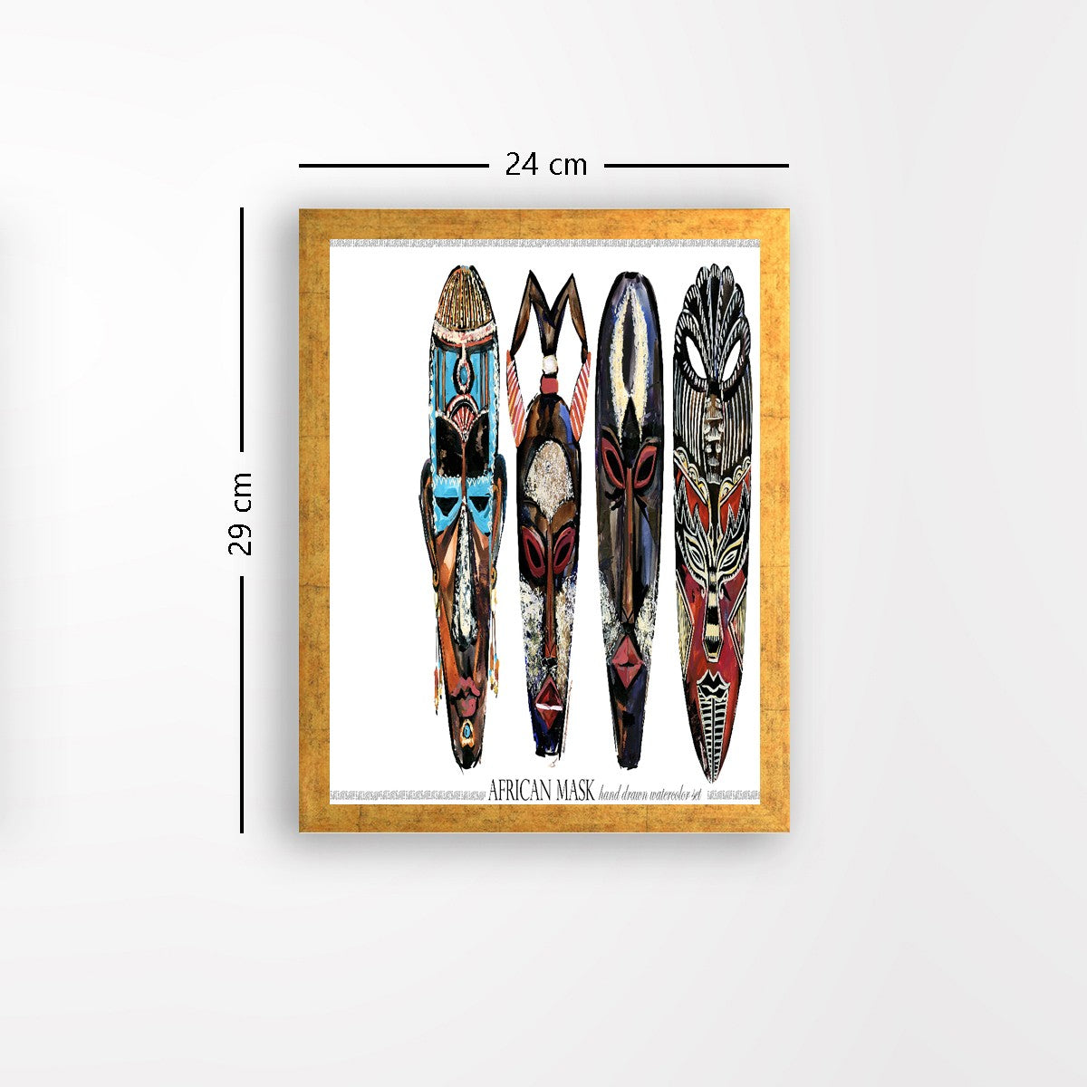 Quadro Decorativo MDF Emoldurado - Arte Multicolor 24x29cm com Moldura de Madeira 2cm