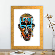 Quadro Decorativo MDF Emoldurado - Arte Multicolor 24x29cm com Moldura de Madeira 2cm