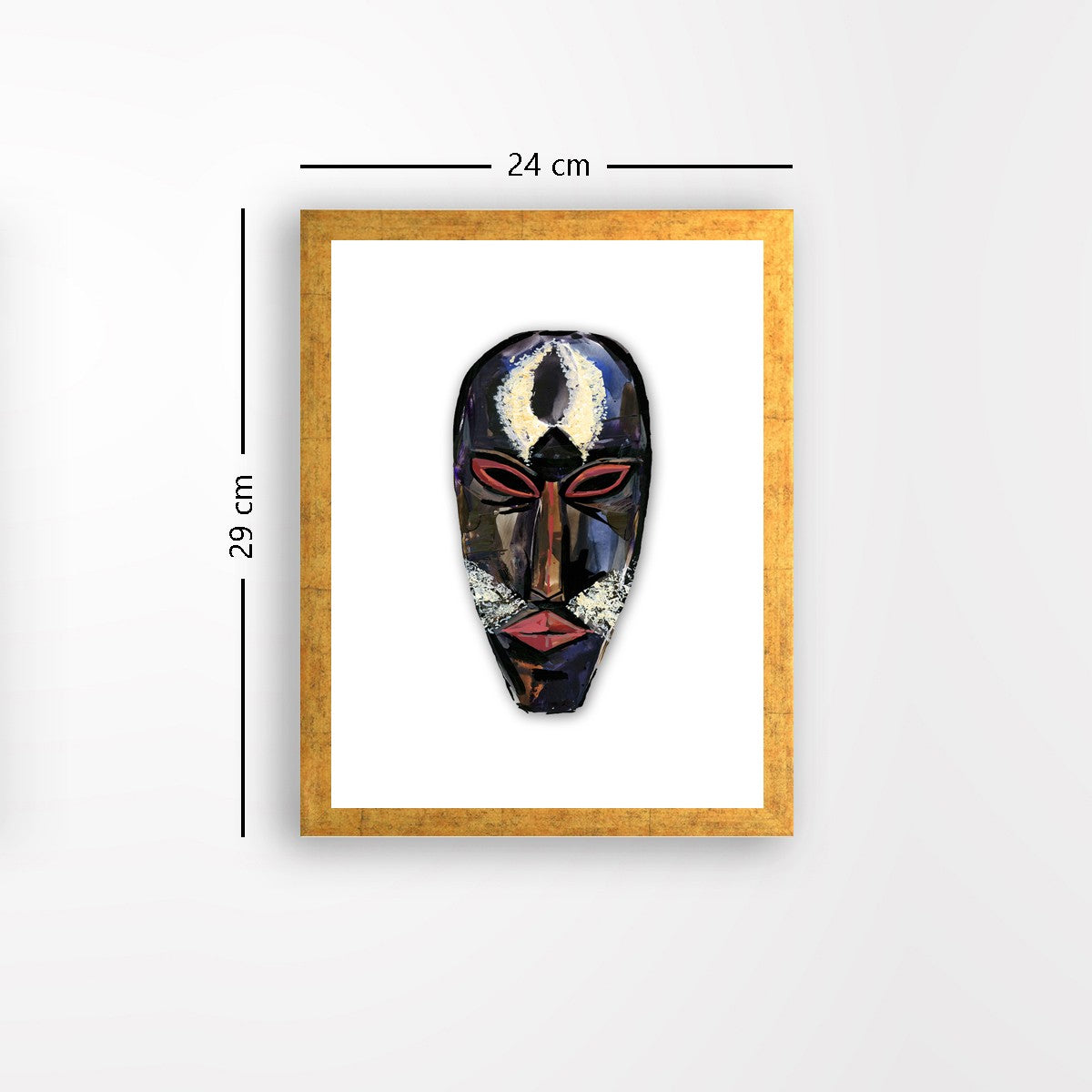 Quadro Decorativo MDF Emoldurado - Arte Multicolor 24x29cm com Moldura de Madeira 2cm