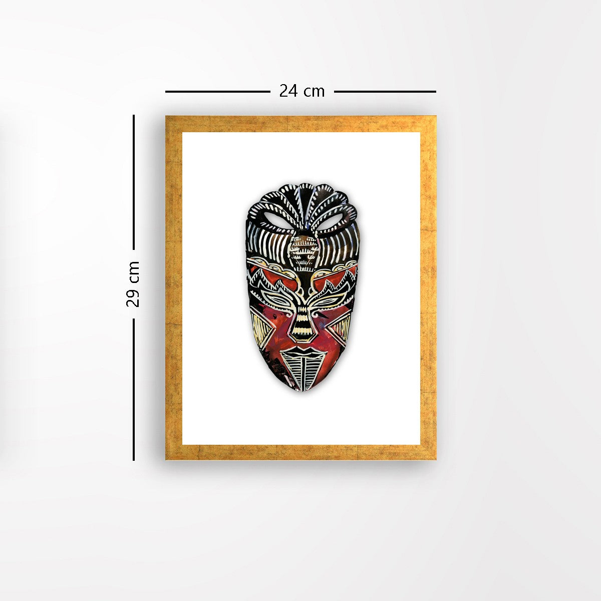 Quadro Decorativo MDF Emoldurado - Arte Multicolor 24x29cm com Moldura de Madeira 2cm