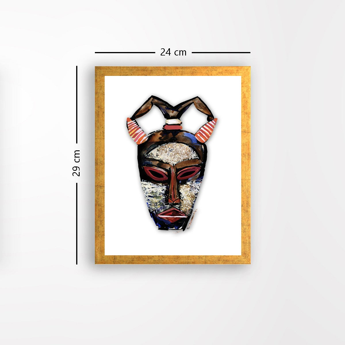 Quadro Decorativo MDF Emoldurado - Arte Multicolor 24x29cm com Moldura de Madeira 2cm