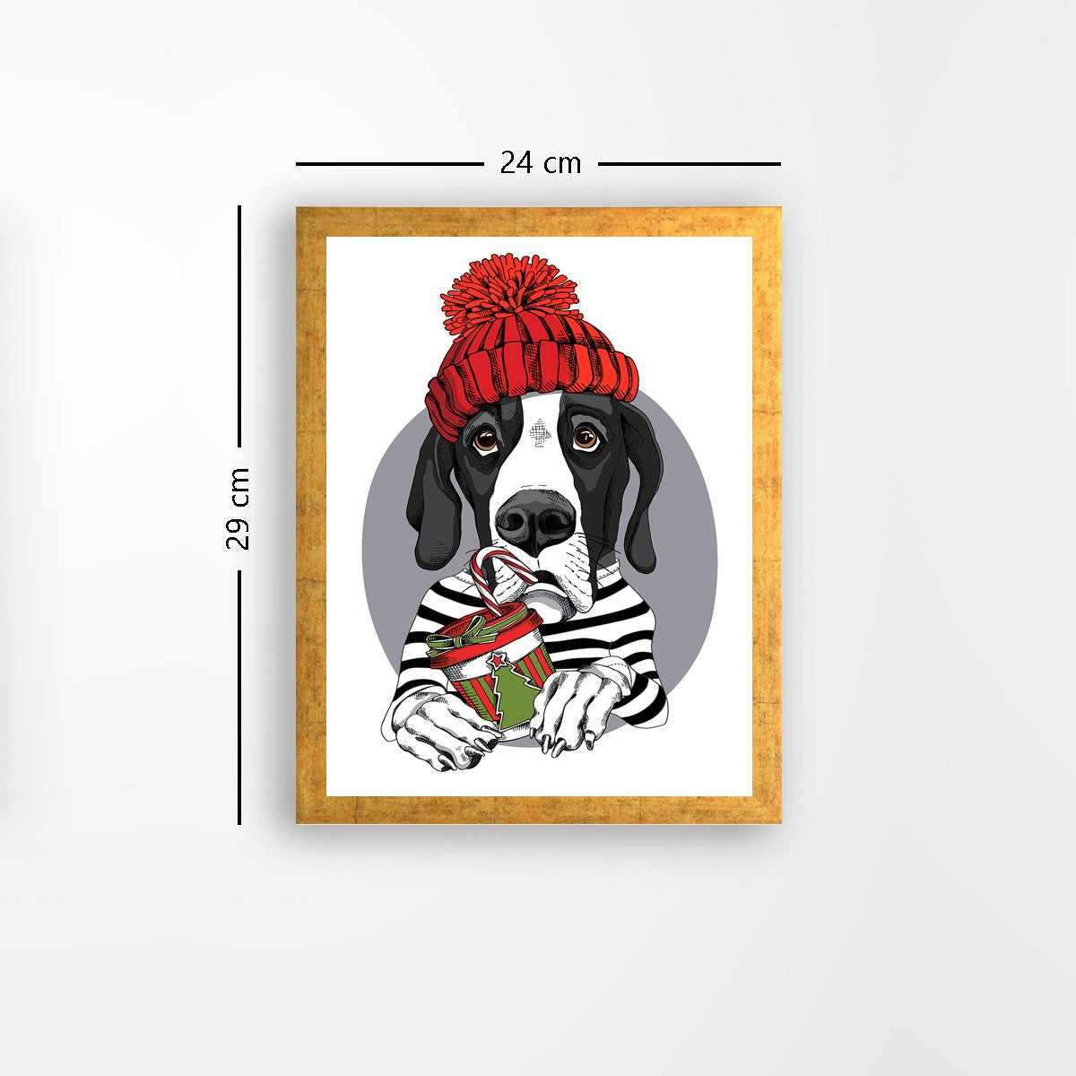 Quadro Decorativo MDF Emoldurado - Arte Multicolor 24x29cm com Moldura de Madeira 2cm