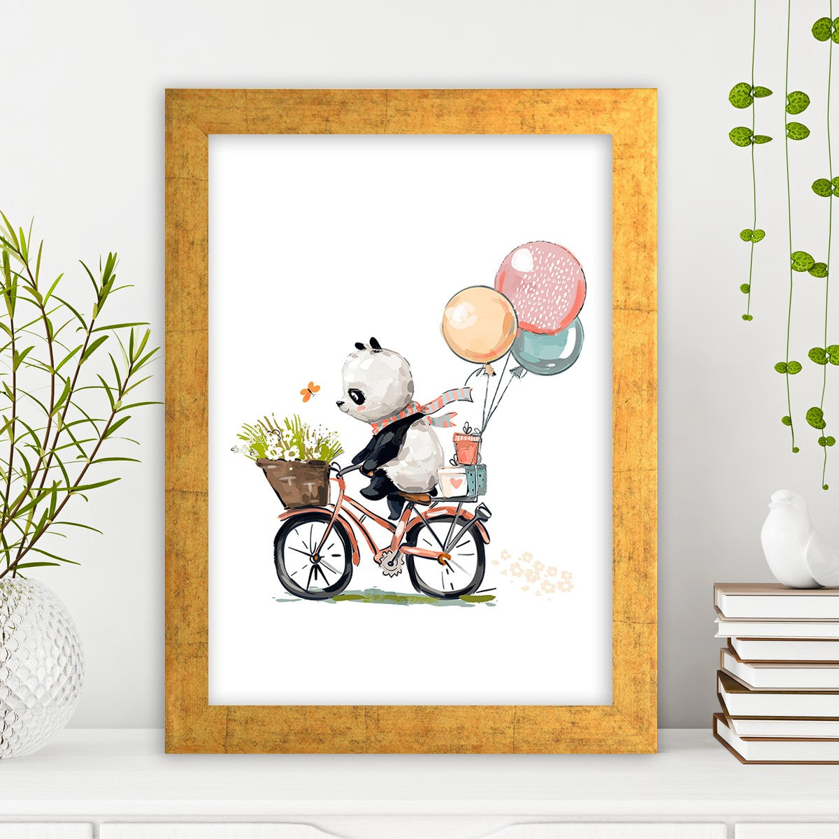 Quadro Decorativo MDF Emoldurado - Arte Multicolor 24x29cm com Moldura de Madeira 2cm