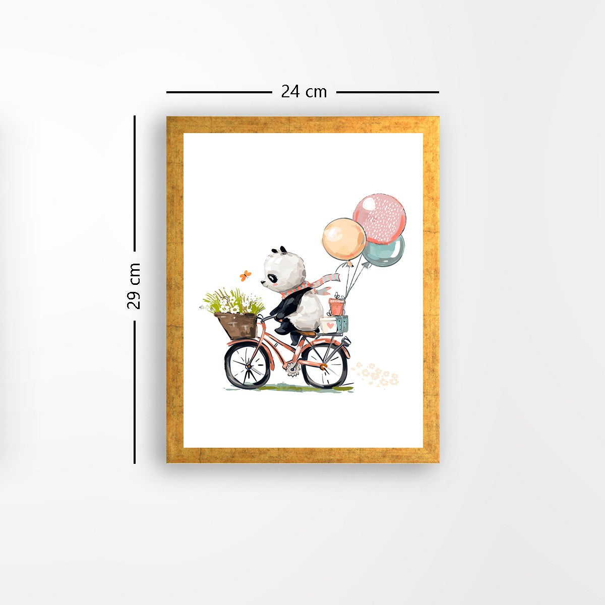 Quadro Decorativo MDF Emoldurado - Arte Multicolor 24x29cm com Moldura de Madeira 2cm