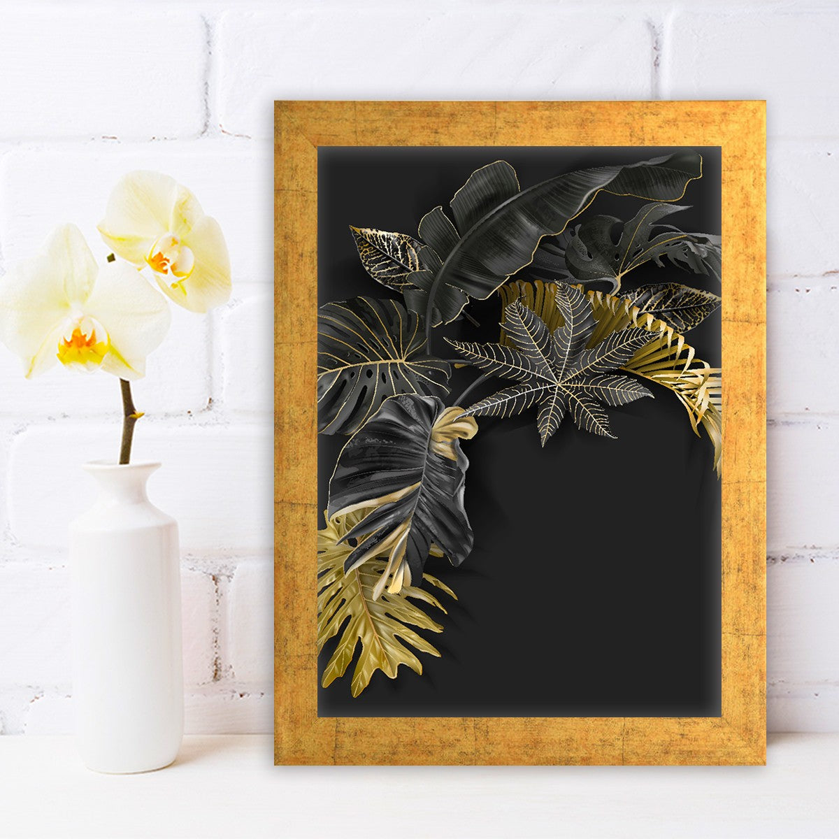 Quadro Decorativo MDF Emoldurado - Arte Multicolor 24x29cm com Moldura de Madeira 2cm