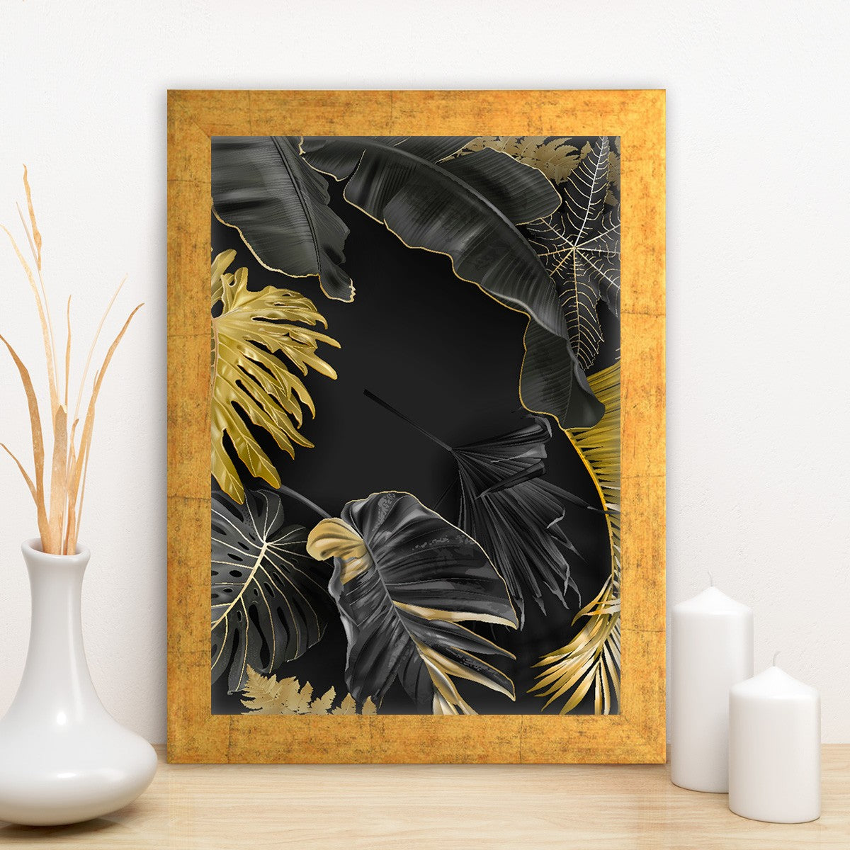 Quadro Decorativo MDF Emoldurado - Arte Multicolor 24x29cm com Moldura de Madeira 2cm