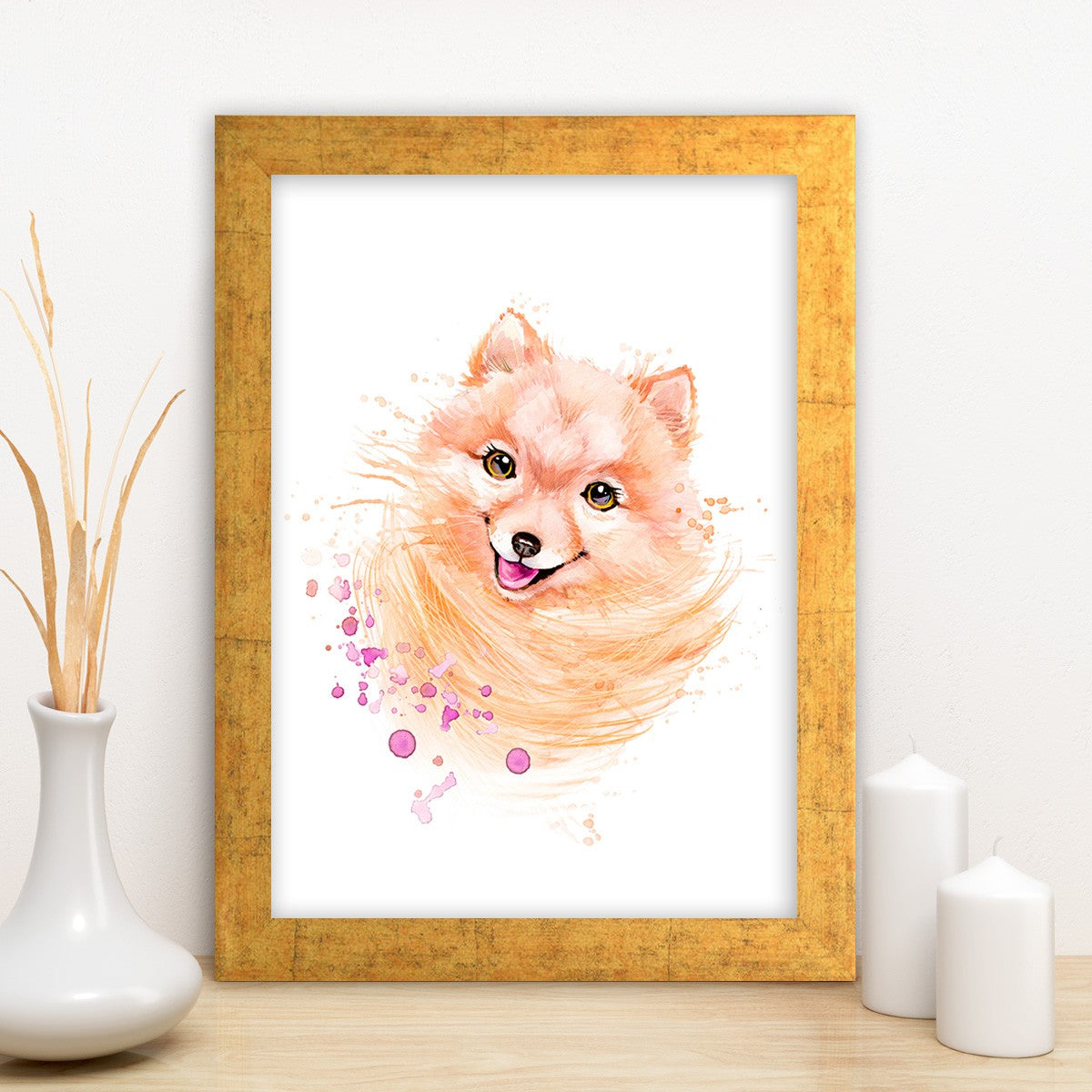 Quadro Decorativo MDF Emoldurado - Arte Multicolor 24x29cm com Moldura de Madeira 2cm