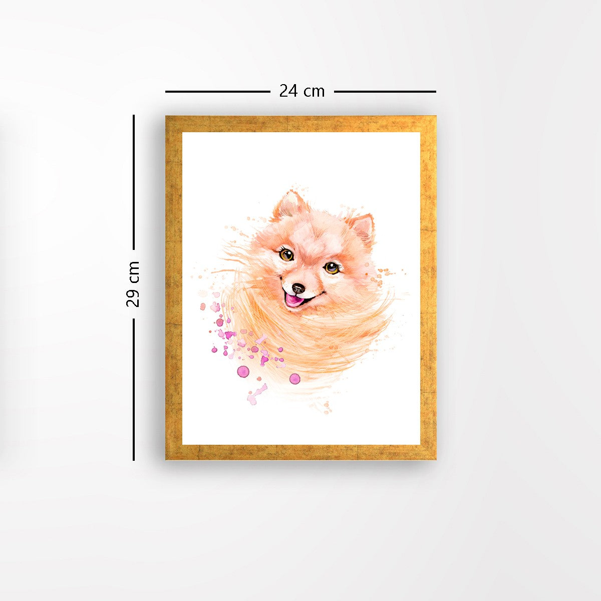 Quadro Decorativo MDF Emoldurado - Arte Multicolor 24x29cm com Moldura de Madeira 2cm