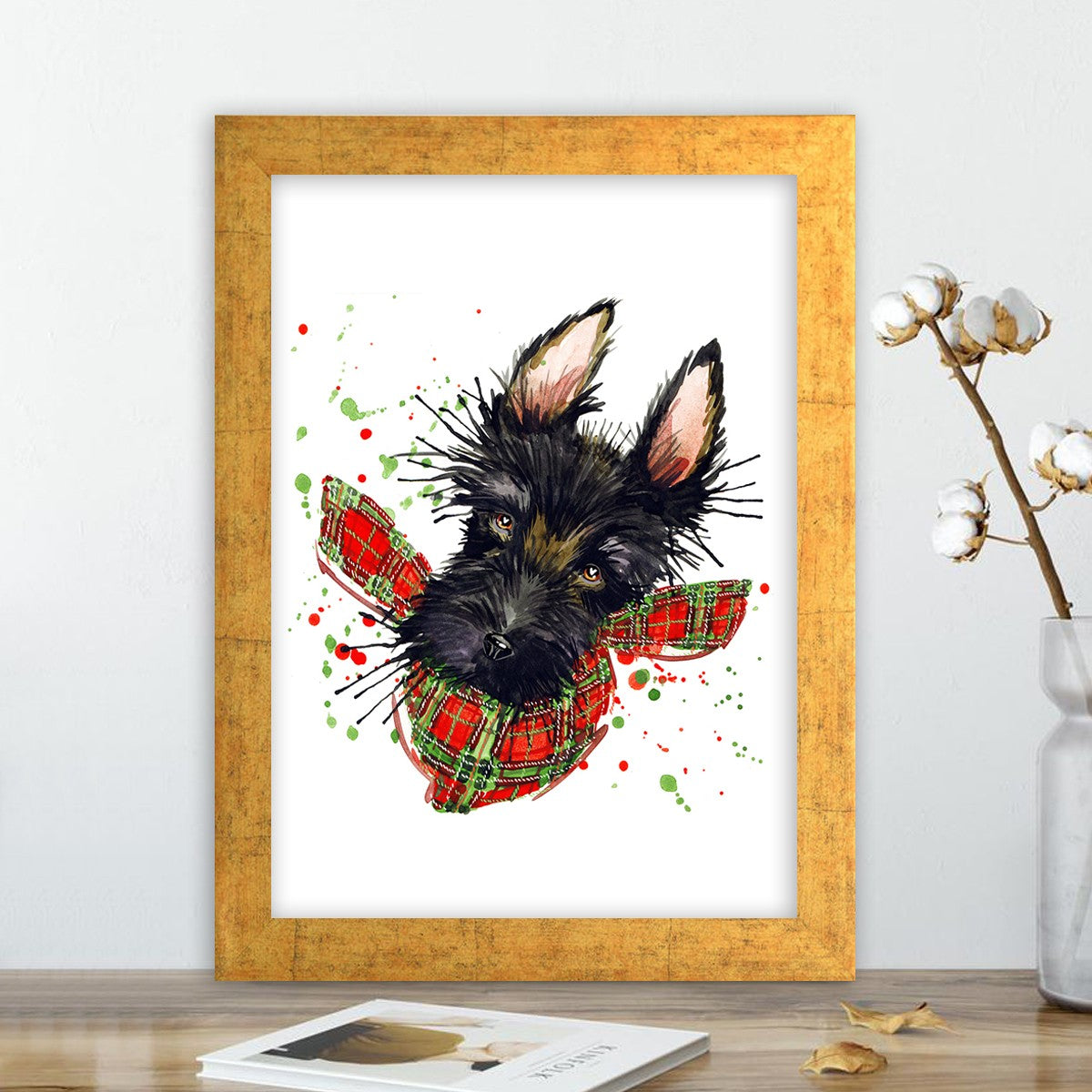 Quadro Decorativo MDF Emoldurado - Arte Multicolor 24x29cm com Moldura de Madeira 2cm