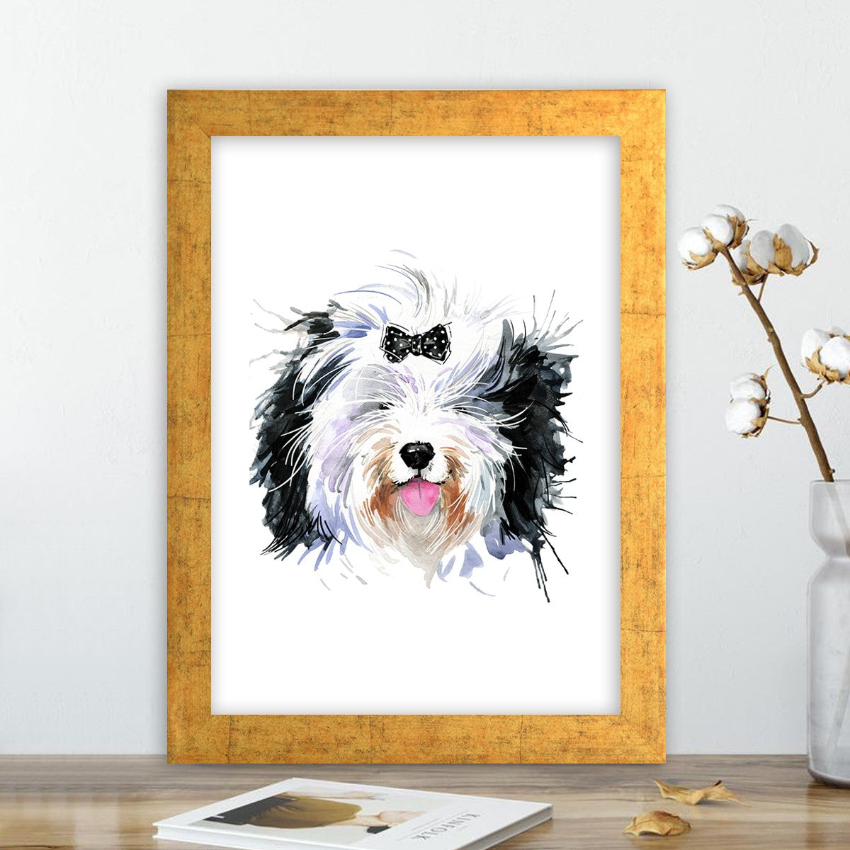 Quadro Decorativo MDF Emoldurado - Arte Multicolor 24x29cm com Moldura de Madeira 2cm