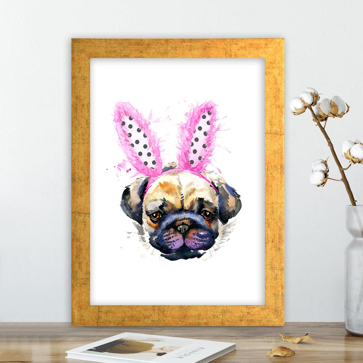 Quadro Decorativo MDF Emoldurado - Arte Multicolor 24x29cm com Moldura de Madeira 2cm