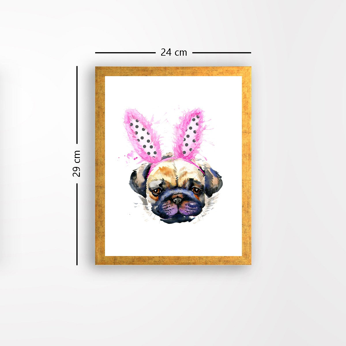 Quadro Decorativo MDF Emoldurado - Arte Multicolor 24x29cm com Moldura de Madeira 2cm