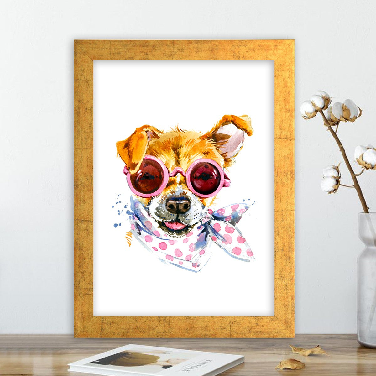 Quadro Decorativo MDF Emoldurado - Arte Multicolor 24x29cm com Moldura de Madeira 2cm