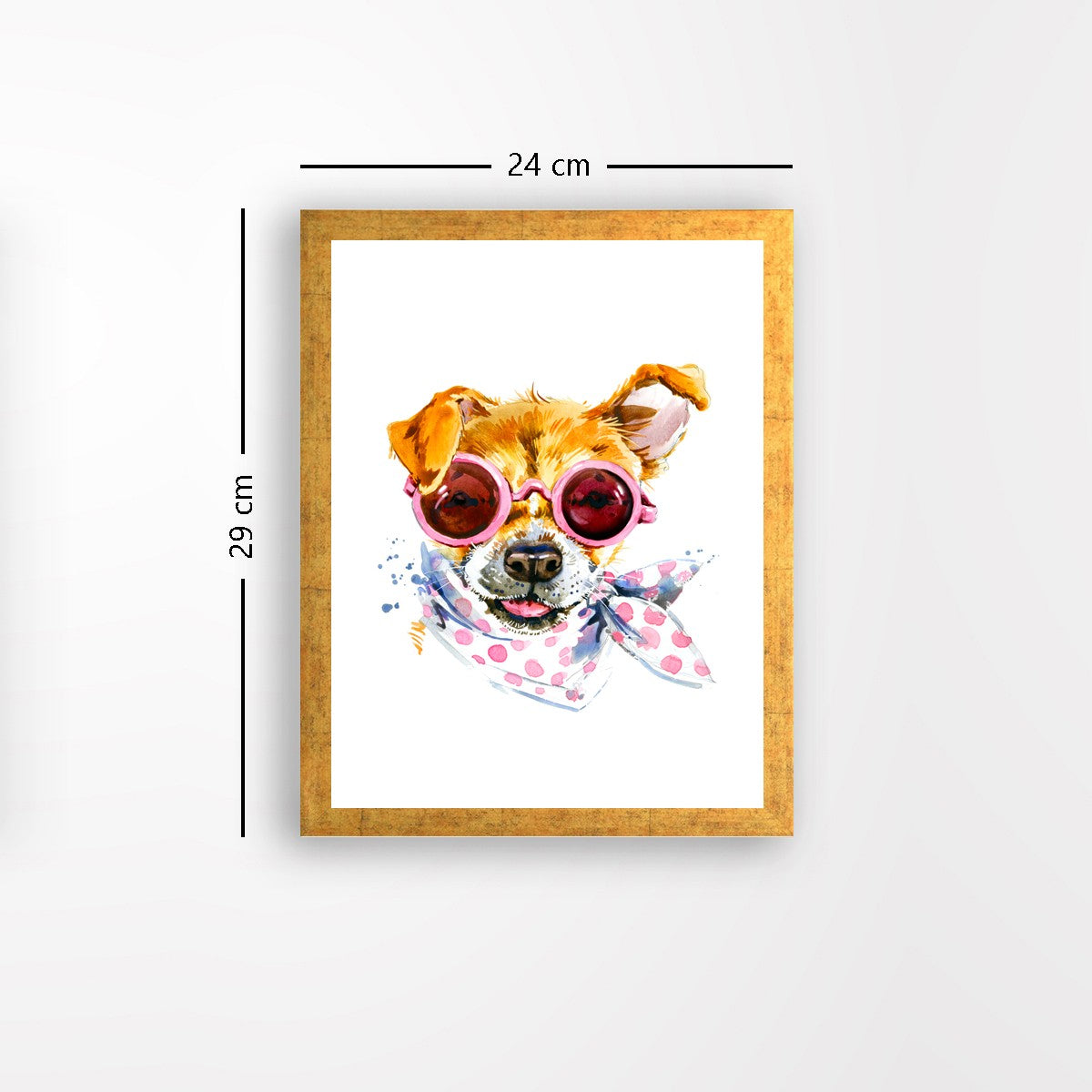 Quadro Decorativo MDF Emoldurado - Arte Multicolor 24x29cm com Moldura de Madeira 2cm