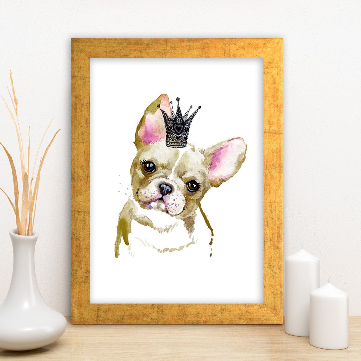 Quadro Decorativo MDF Emoldurado - Arte Multicolor 24x29cm com Moldura de Madeira 2cm