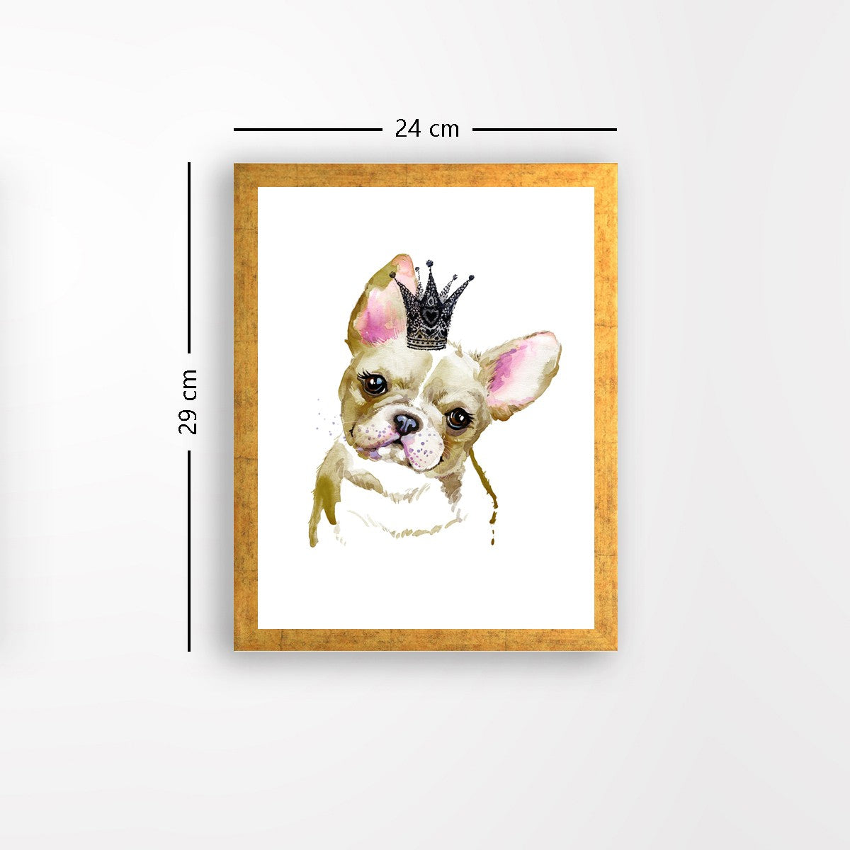 Quadro Decorativo MDF Emoldurado - Arte Multicolor 24x29cm com Moldura de Madeira 2cm