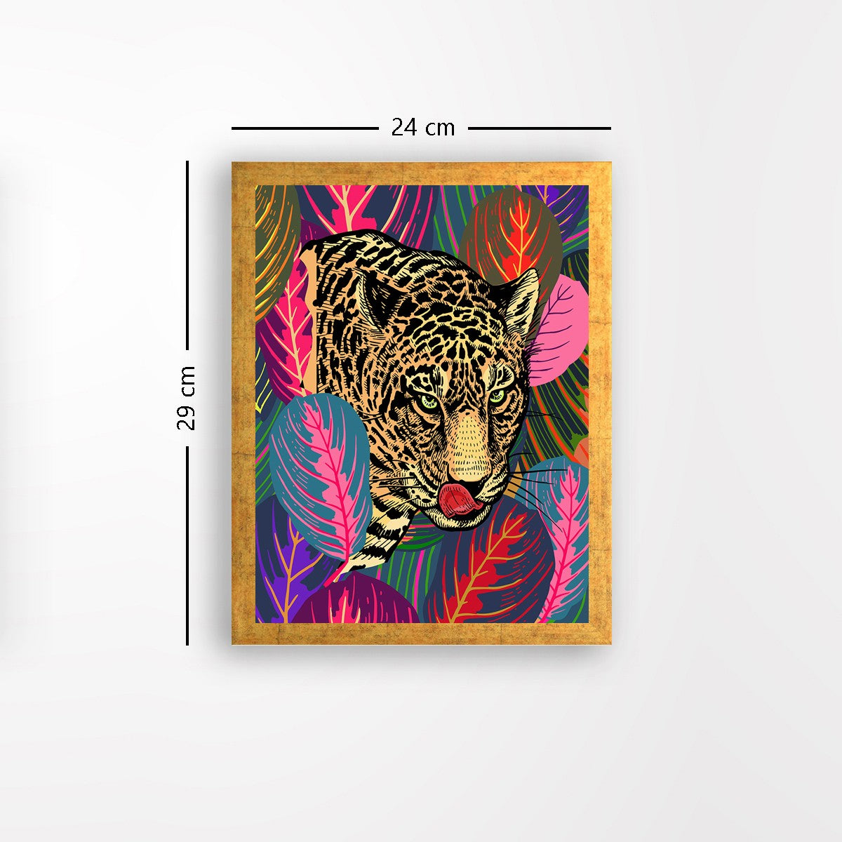 Quadro Decorativo MDF Emoldurado - Arte Multicolor 24x29cm com Moldura de Madeira 2cm