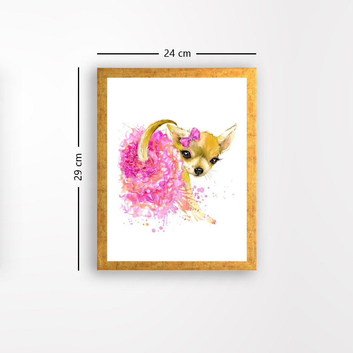 Quadro Decorativo MDF Emoldurado - Arte Multicolor 24x29cm com Moldura de Madeira 2cm