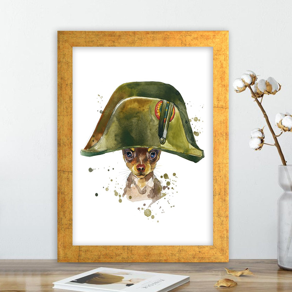 Quadro Decorativo MDF Emoldurado - Arte Multicolor 24x29cm com Moldura de Madeira 2cm