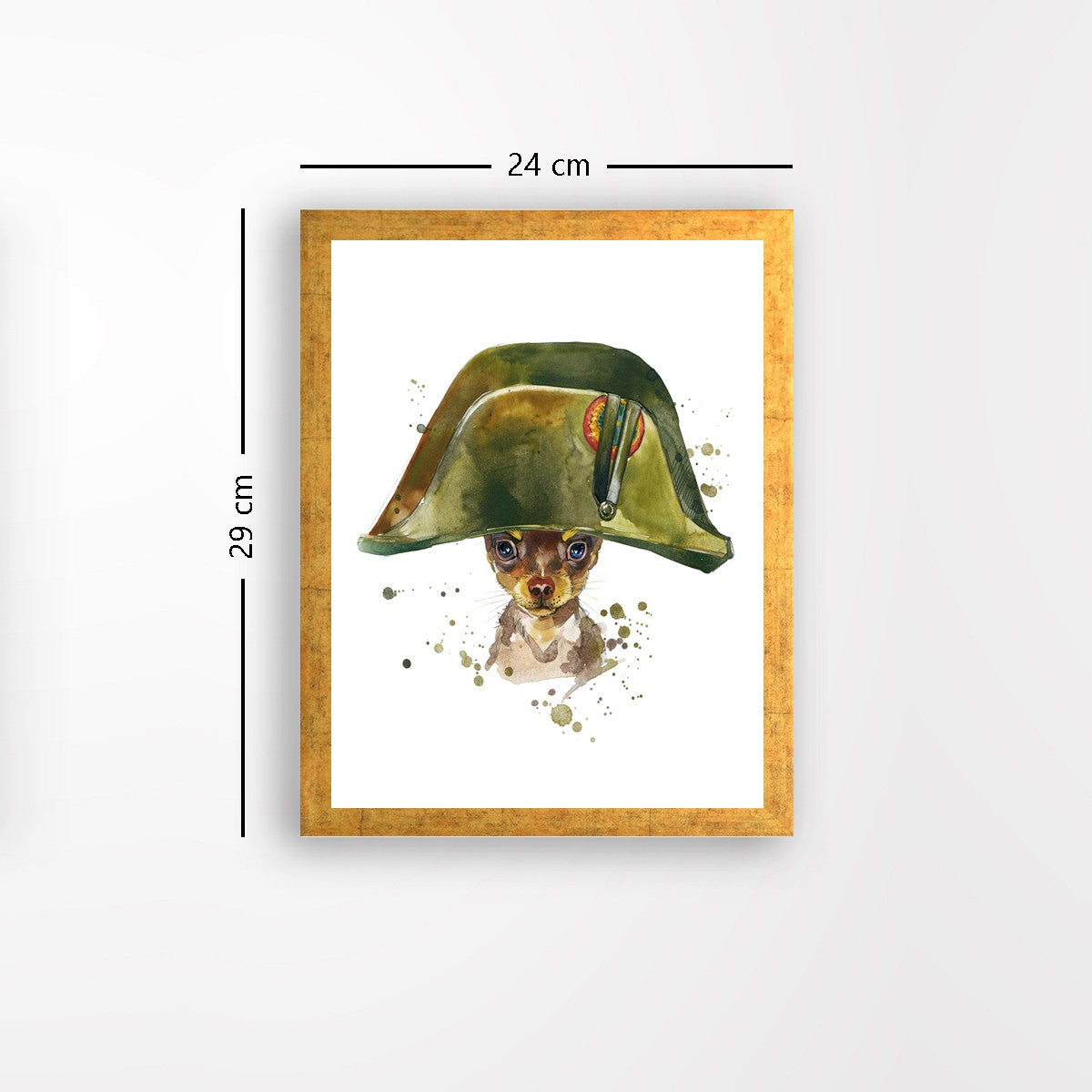 Quadro Decorativo MDF Emoldurado - Arte Multicolor 24x29cm com Moldura de Madeira 2cm