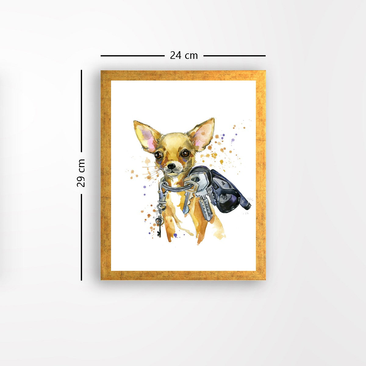 Quadro Decorativo MDF Emoldurado - Arte Multicolor 24x29cm com Moldura de Madeira 2cm