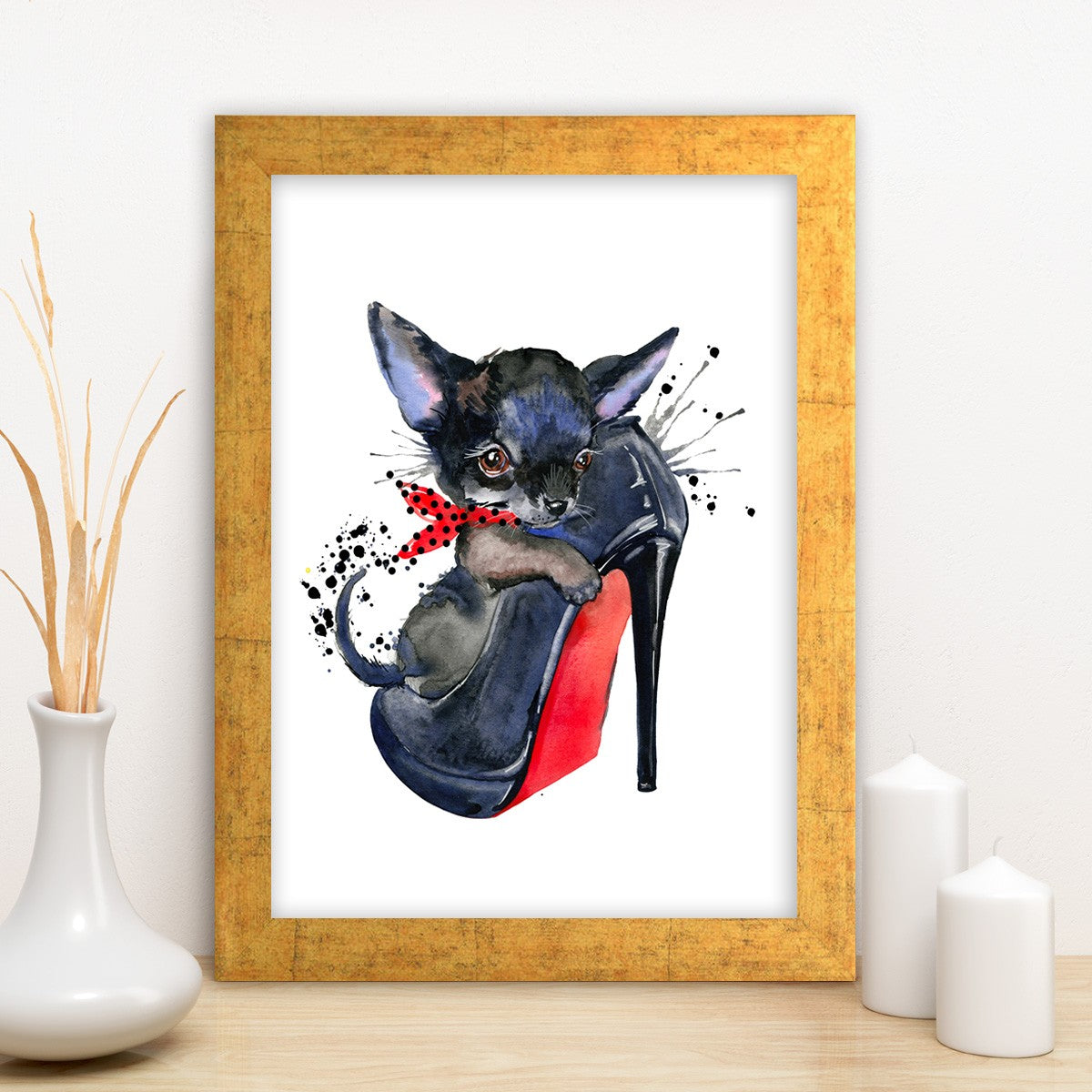 Quadro Decorativo MDF Emoldurado - Arte Multicolor 24x29cm com Moldura de Madeira 2cm