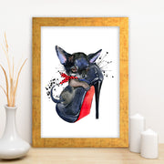 Quadro Decorativo MDF Emoldurado - Arte Multicolor 24x29cm com Moldura de Madeira 2cm