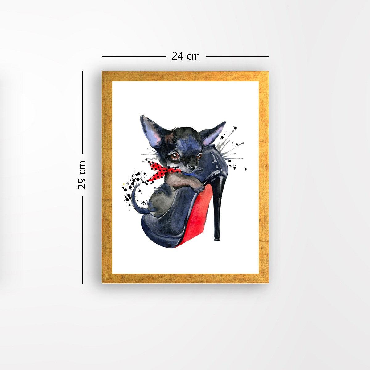 Quadro Decorativo MDF Emoldurado - Arte Multicolor 24x29cm com Moldura de Madeira 2cm