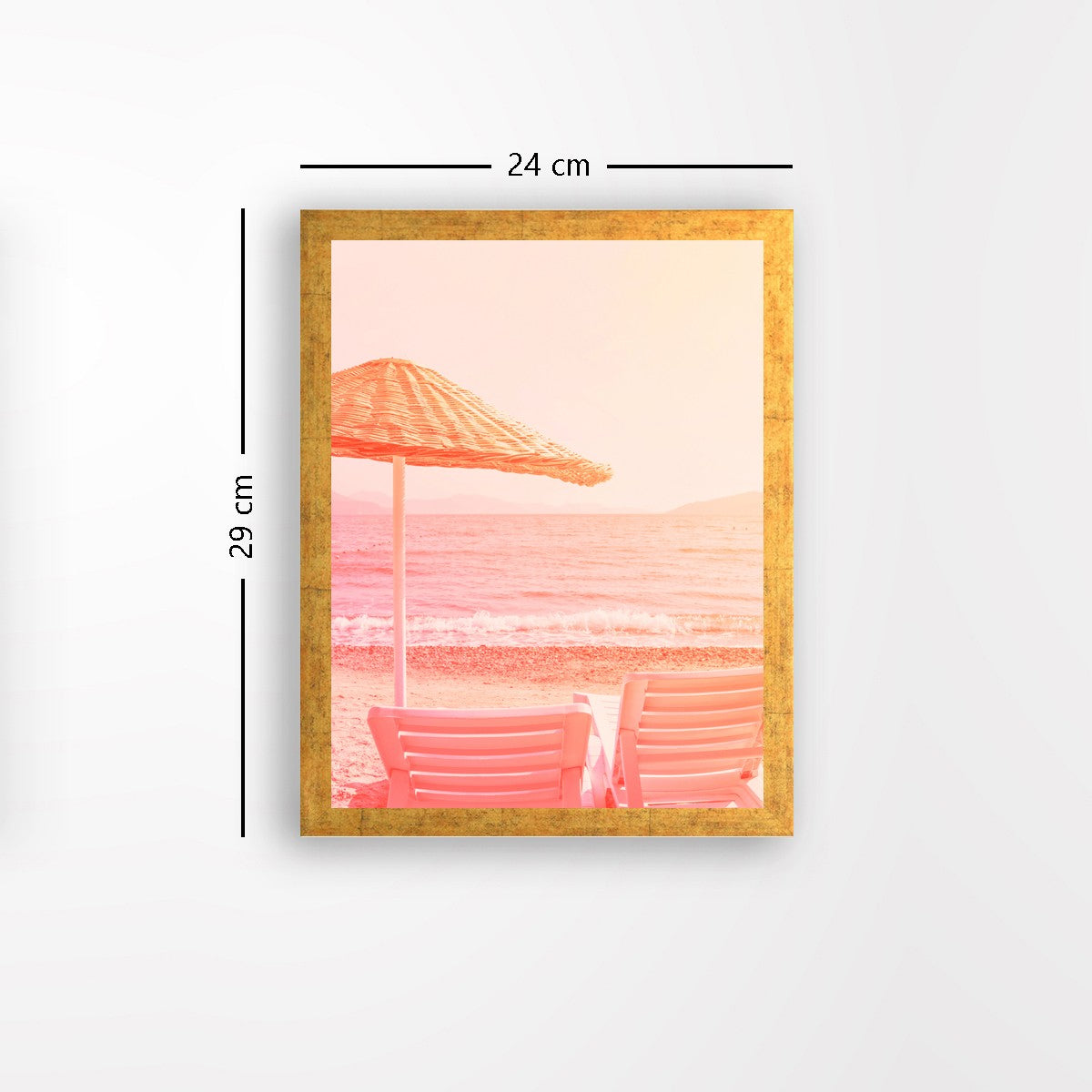 Quadro Decorativo MDF Emoldurado - Arte Multicolor 24x29cm com Moldura de Madeira 2cm