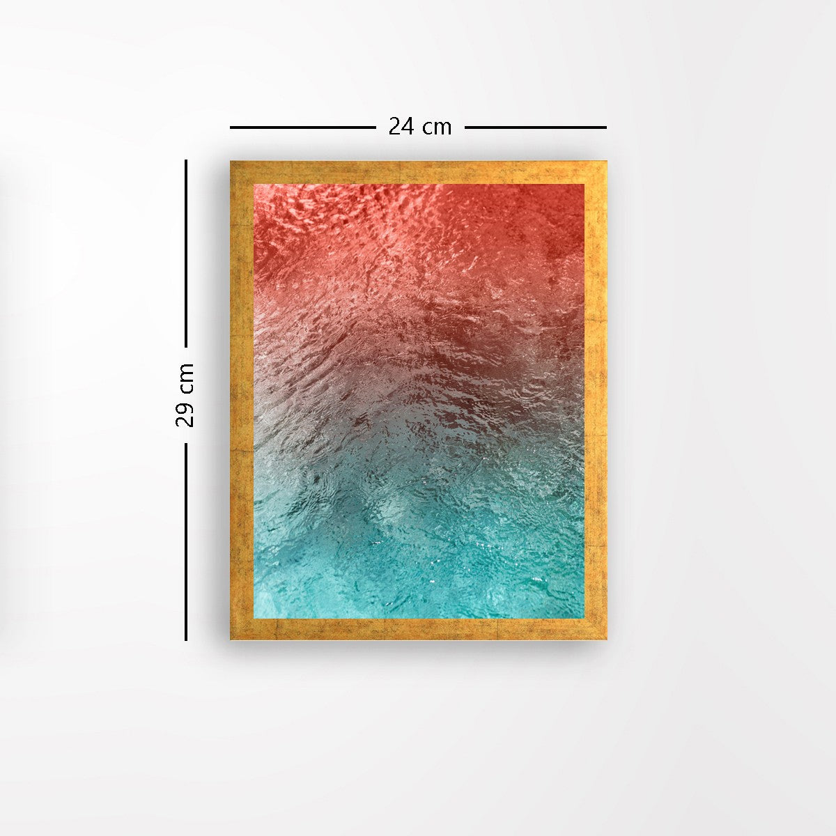 Quadro Decorativo MDF Emoldurado - Arte Multicolor 24x29cm com Moldura de Madeira 2cm