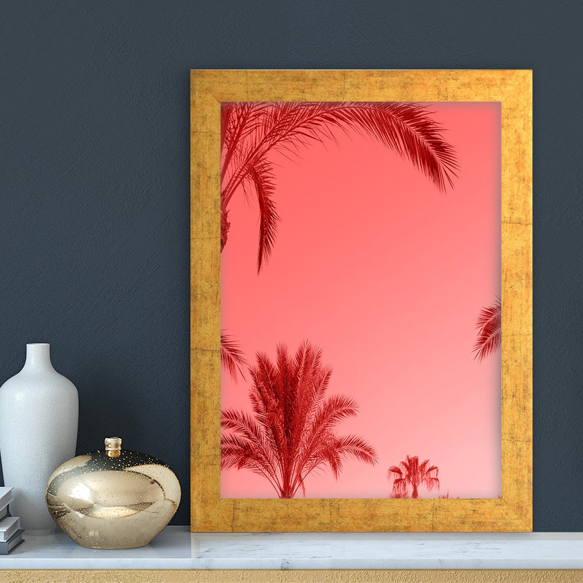 Quadro Decorativo MDF Emoldurado - Arte Multicolor 24x29cm com Moldura de Madeira 2cm