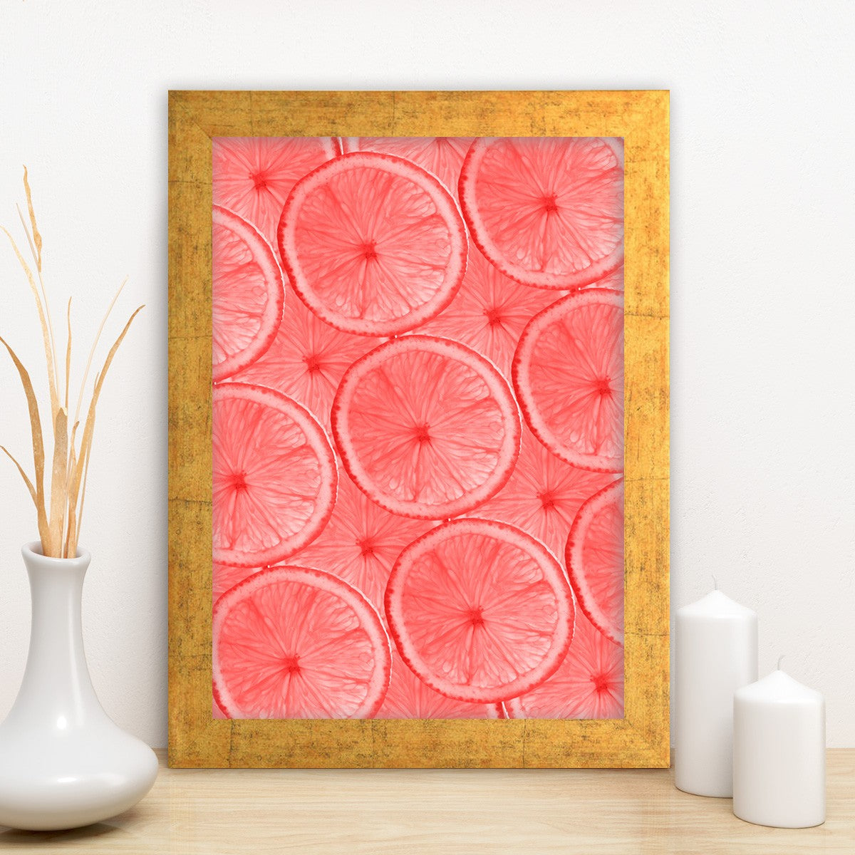 Quadro Decorativo MDF Emoldurado - Arte Multicolor 24x29cm com Moldura de Madeira 2cm