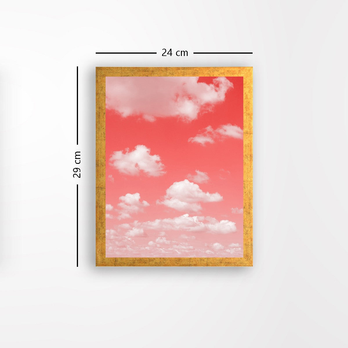 Quadro Decorativo MDF Emoldurado - Arte Multicolor 24x29cm com Moldura de Madeira 2cm