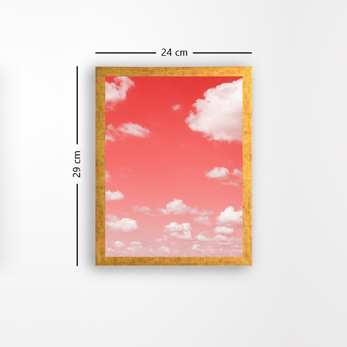 Quadro Decorativo MDF Emoldurado - Arte Multicolor 24x29cm com Moldura de Madeira 2cm