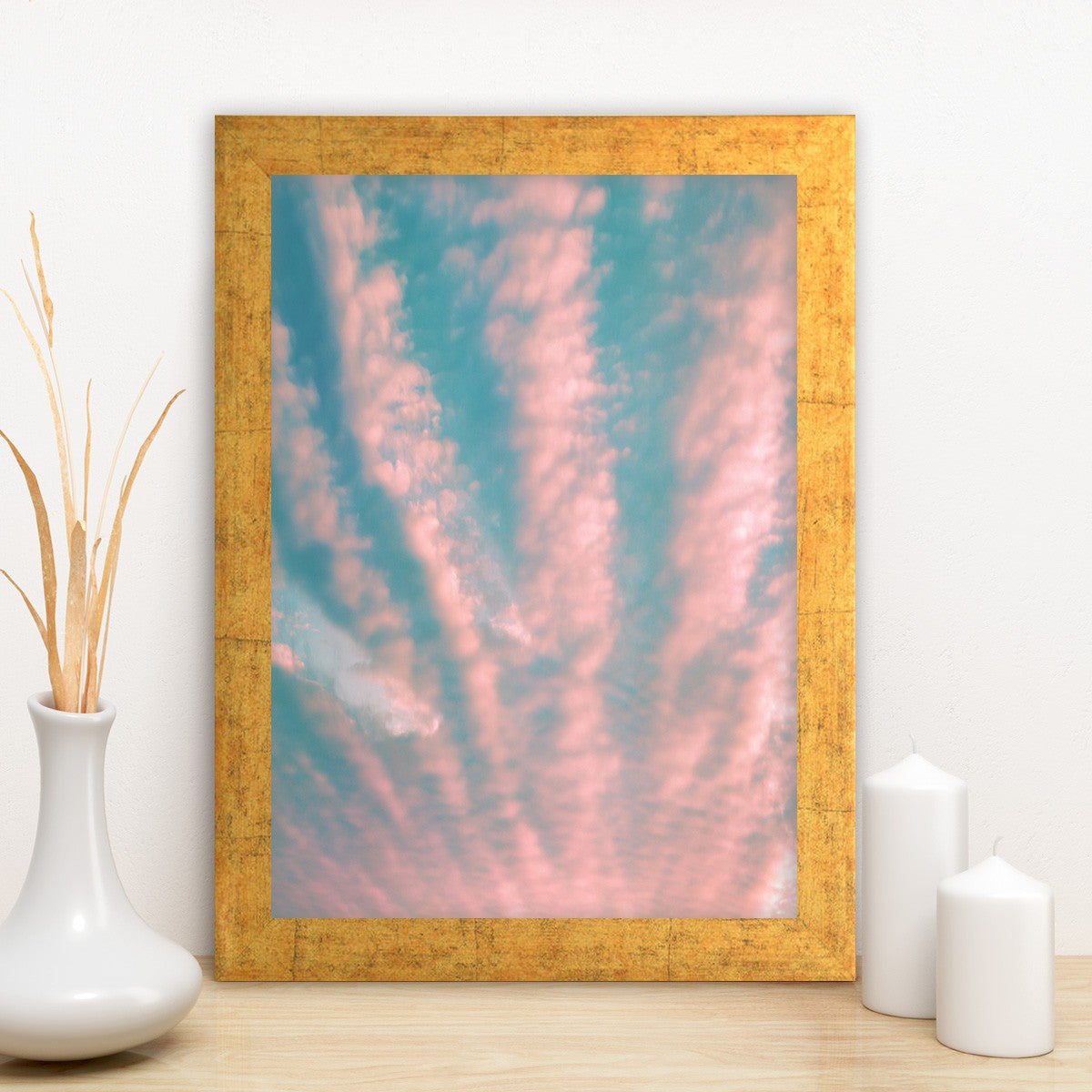 Quadro Decorativo MDF Emoldurado - Arte Multicolor 24x29cm com Moldura de Madeira 2cm