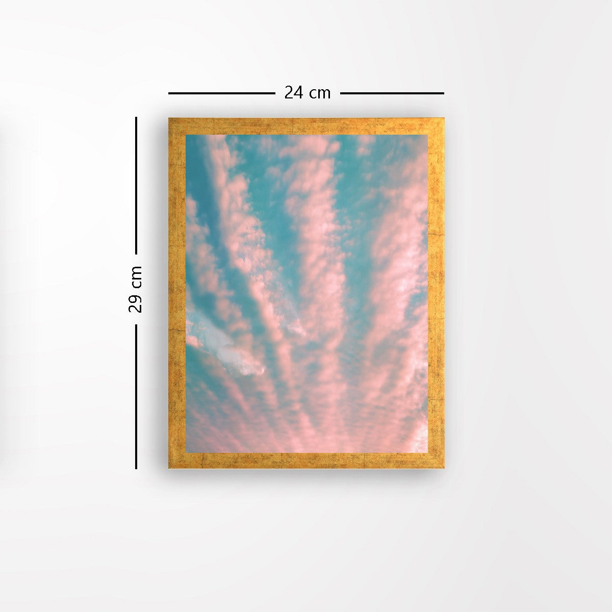 Quadro Decorativo MDF Emoldurado - Arte Multicolor 24x29cm com Moldura de Madeira 2cm