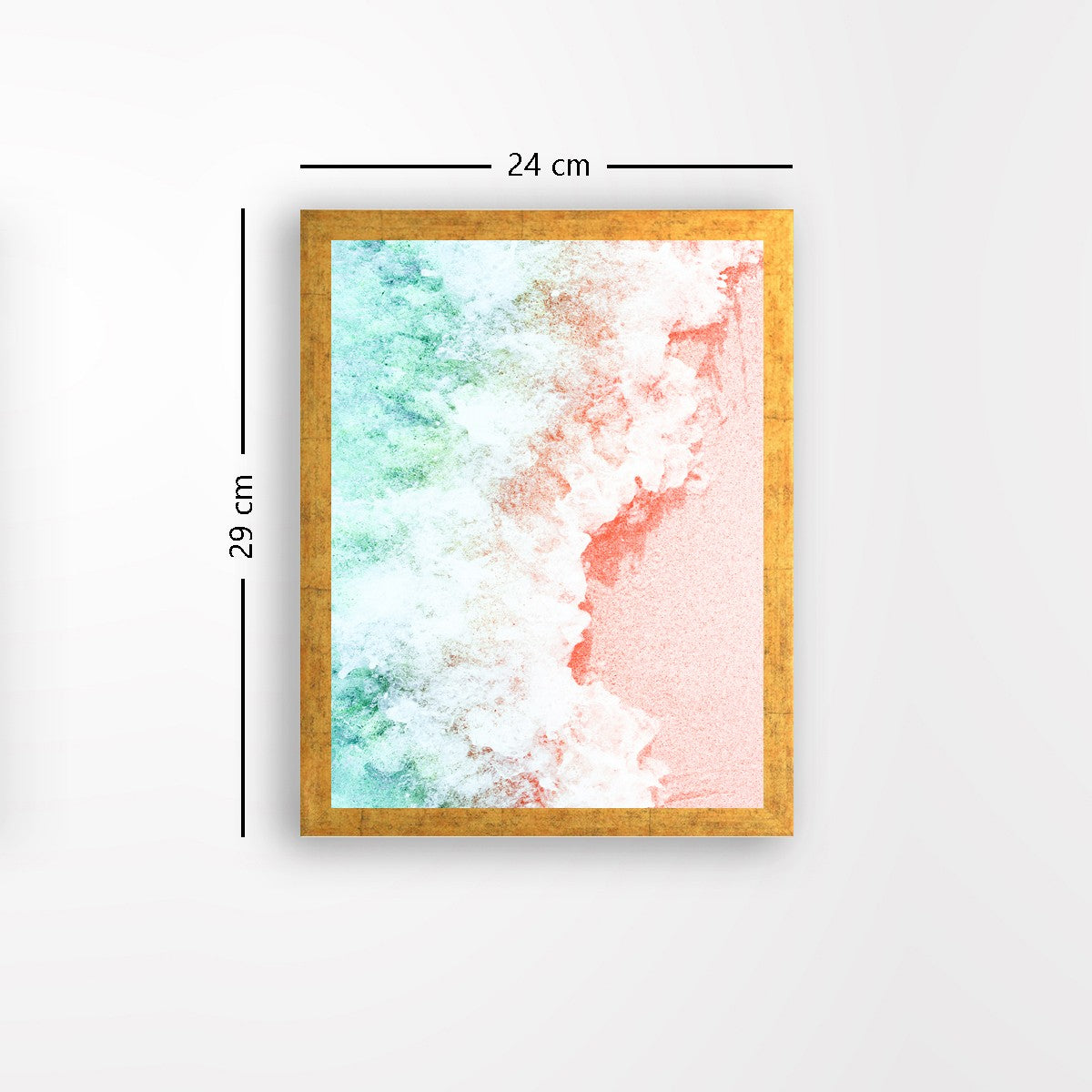 Quadro Decorativo MDF Emoldurado - Arte Multicolor 24x29cm com Moldura de Madeira 2cm
