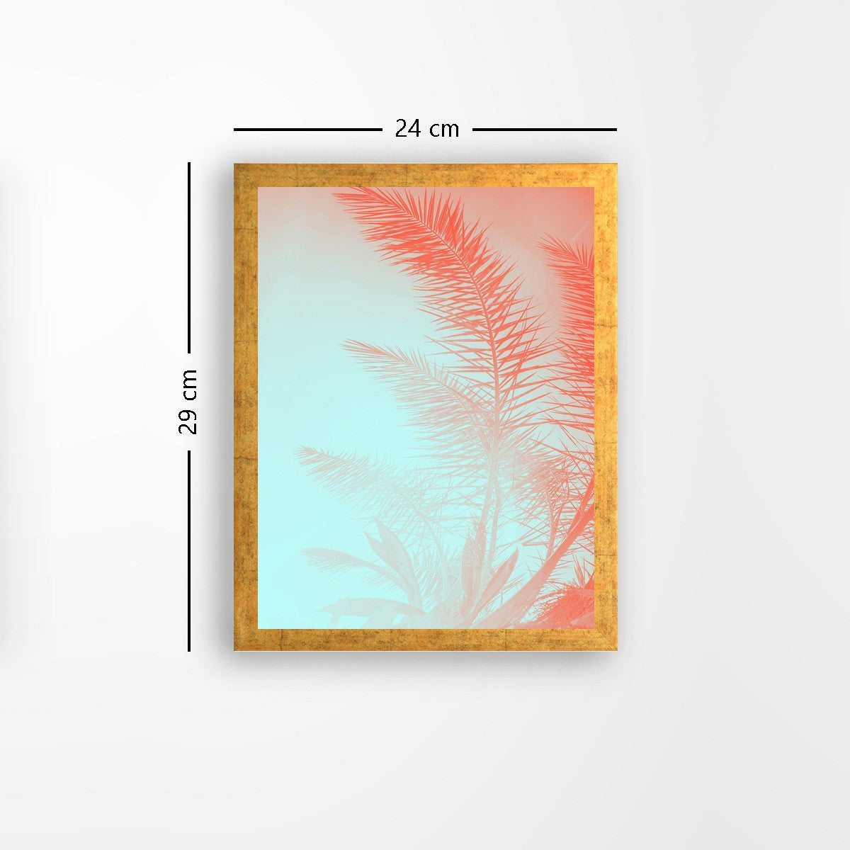 Quadro Decorativo MDF Emoldurado - Arte Multicolor 24x29cm com Moldura de Madeira 2cm