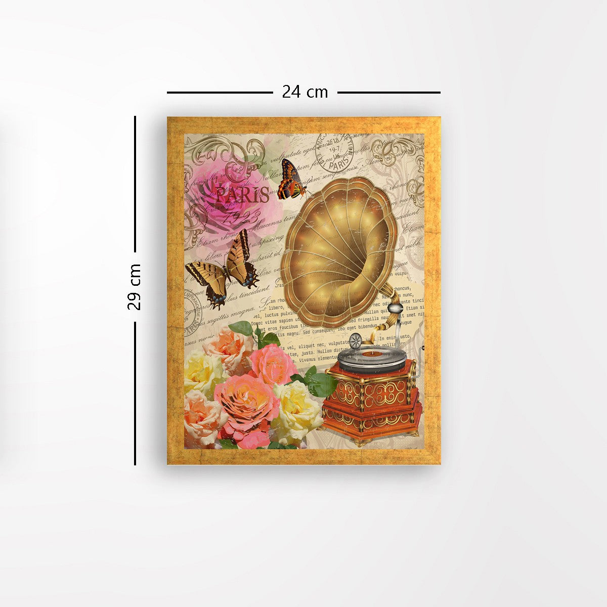 Quadro Decorativo MDF Emoldurado - Arte Multicolor 24x29cm com Moldura de Madeira 2cm