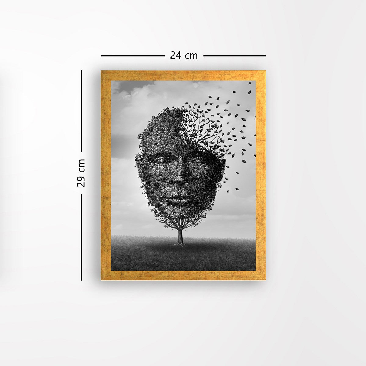 Quadro Decorativo MDF Emoldurado - Arte Multicolor 24x29cm com Moldura de Madeira 2cm