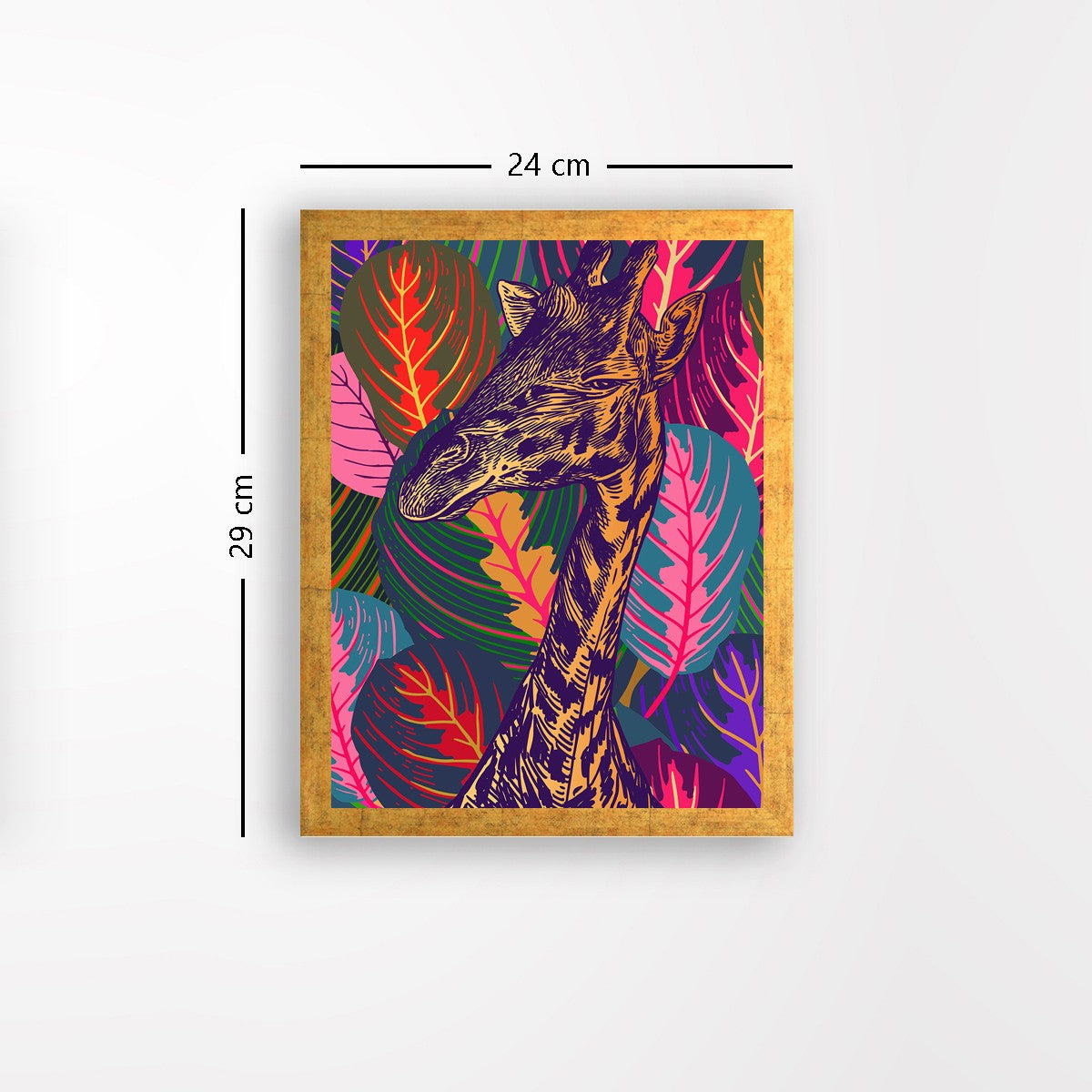 Quadro Decorativo MDF Emoldurado - Arte Multicolor 24x29cm com Moldura de Madeira 2cm