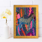 Quadro Decorativo MDF Emoldurado - Arte Multicolor 24x29cm com Moldura de Madeira 2cm