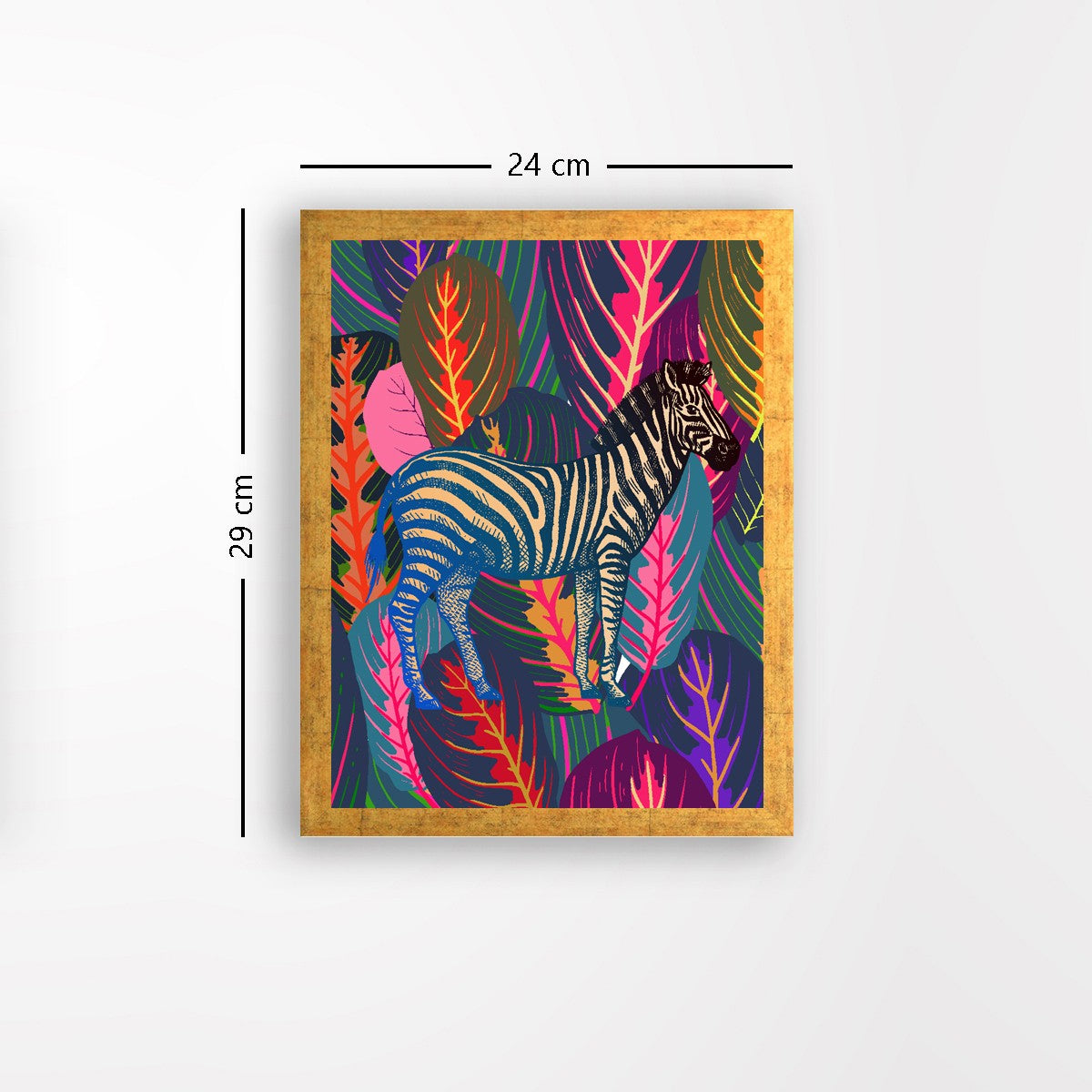 Quadro Decorativo MDF Emoldurado - Arte Multicolor 24x29cm com Moldura de Madeira 2cm