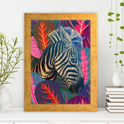 Quadro Decorativo MDF Emoldurado - Arte Multicolor 24x29cm com Moldura de Madeira 2cm