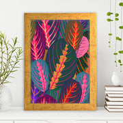 Quadro Decorativo MDF Emoldurado - Arte Multicolor 24x29cm com Moldura de Madeira 2cm