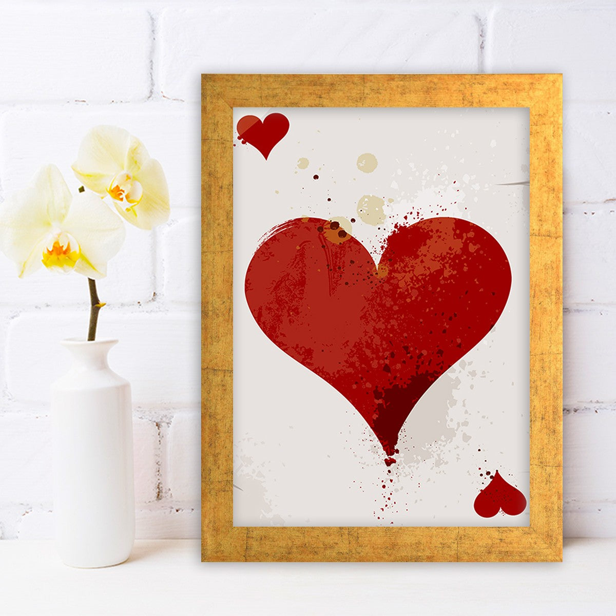 Quadro Decorativo MDF Emoldurado - Arte Multicolor 24x29cm com Moldura de Madeira 2cm