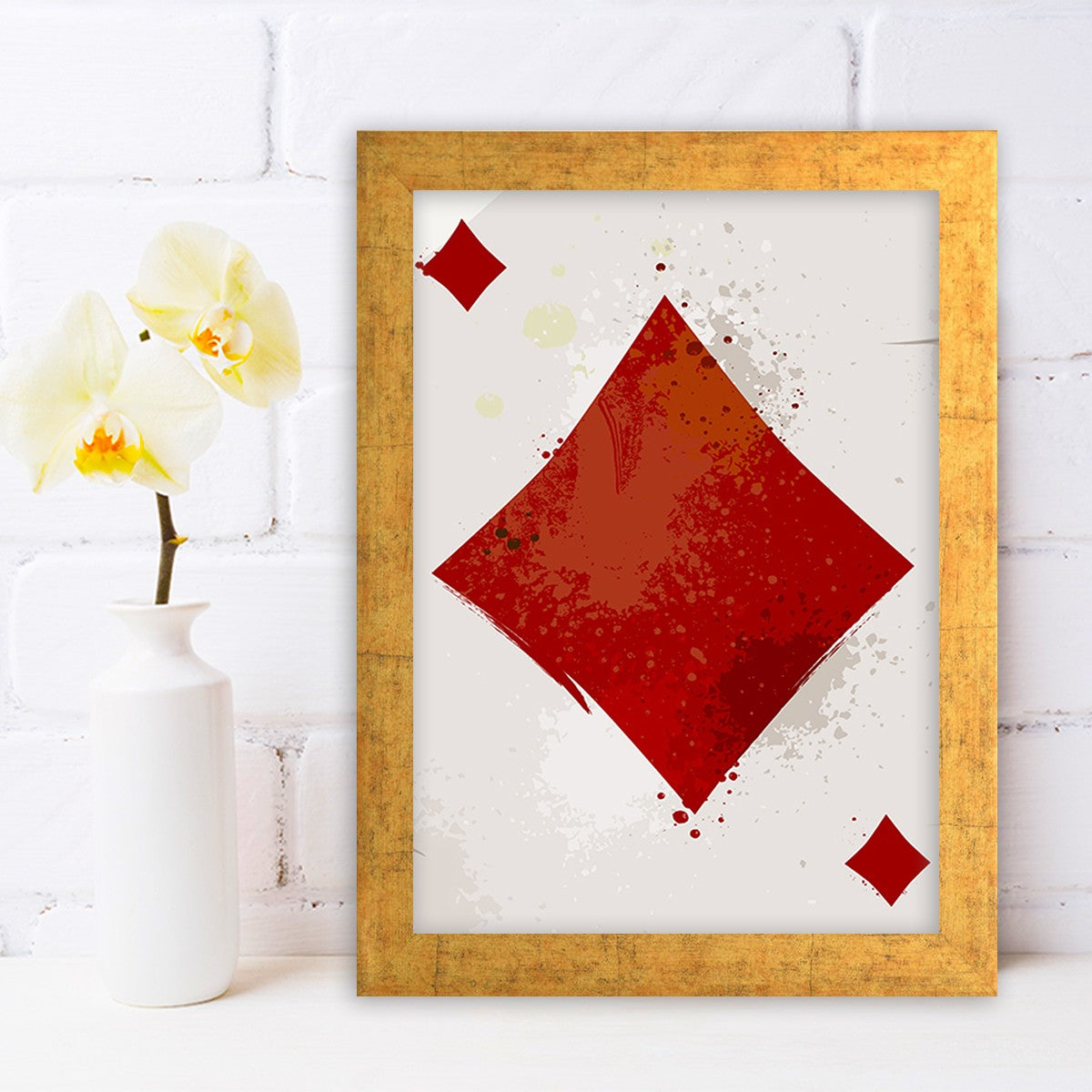 Quadro Decorativo MDF Emoldurado - Arte Multicolor 24x29cm com Moldura de Madeira 2cm