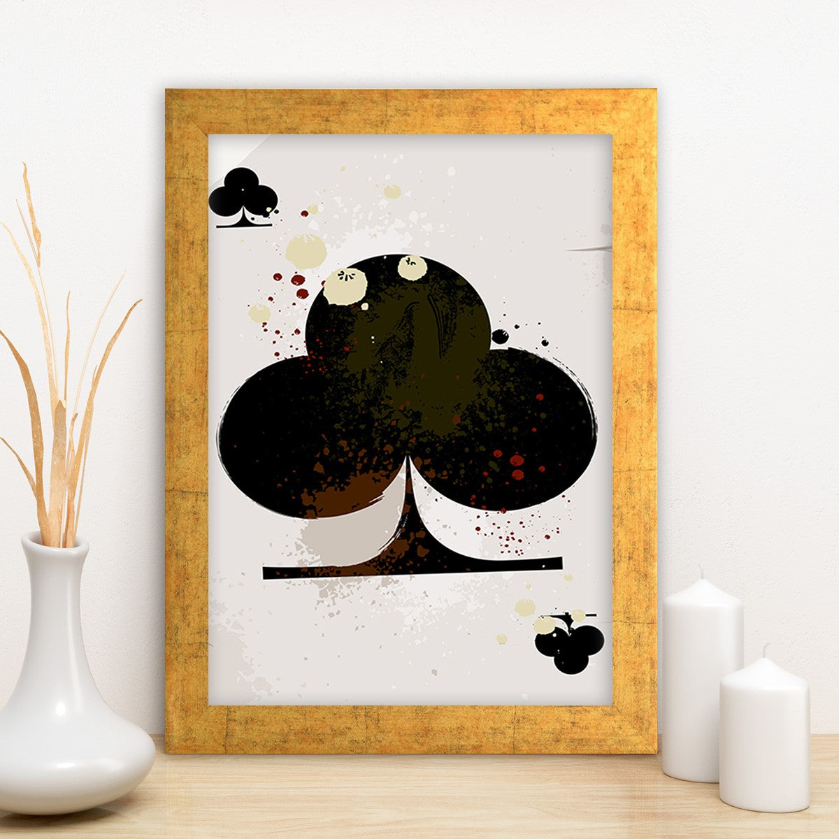 Quadro Decorativo MDF Emoldurado - Arte Multicolor 24x29cm com Moldura de Madeira 2cm